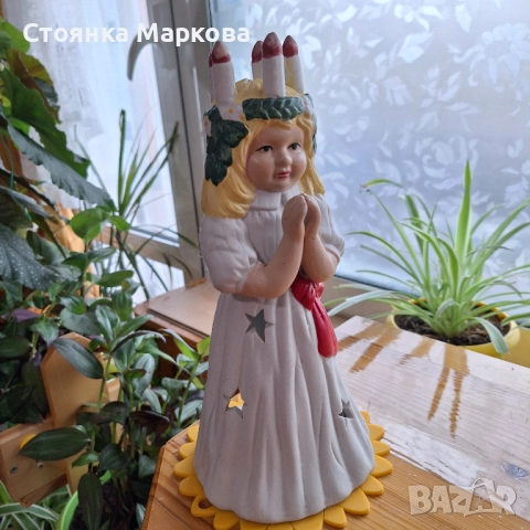 Голям Коледен свещник-ангел, снимка 2 - Коледни подаръци - 52654703