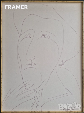 Димитър Казаков - Нерон 1933-1992 Дамси портрет I 1980 година, снимка 3 - Картини - 52200257