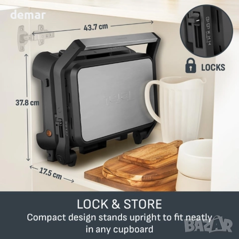 Tefal SuperGrill 3в1 XL, Вътрешен грил, незалепващи плочи, GC520DG1, снимка 7 - Скари - 51680803