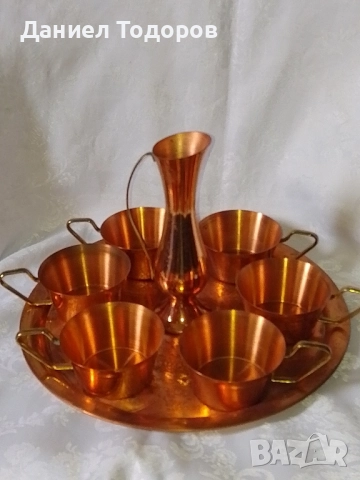 Стар Кован Меден Сервиз за - Кафе , Вино, Ракия - 8 части