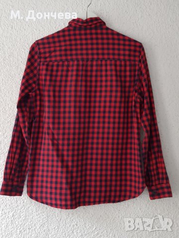 Мъжка карирана риза H&M размер S , снимка 6 - Ризи - 43137902