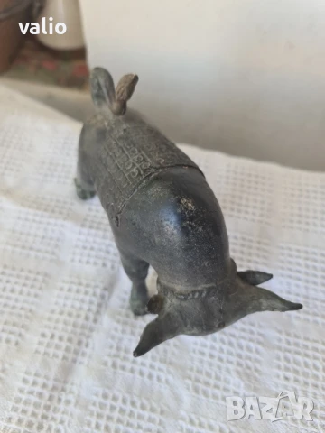 Стара бронзова скулптура статуетка бик, снимка 5 - Антикварни и старинни предмети - 50761969