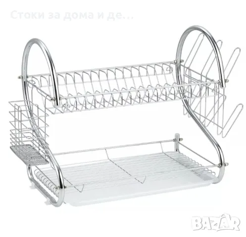 ✨Сушилник за съдове 2 нива Muhler MR-5224CR 52x24.5x37cm, Сив , снимка 1