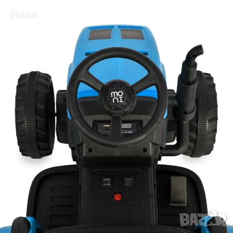 ТОП ЦЕНА!НОВО!Акумулаторен трактор с ремарке Dallas BLUE с 12V батерия, снимка 6 - Детски велосипеди, триколки и коли - 51687040
