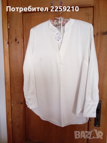 H&M Блуза от тъкана материя с трапецовидна кройка. Нова, снимка 3 - Блузи с дълъг ръкав и пуловери - 36892079
