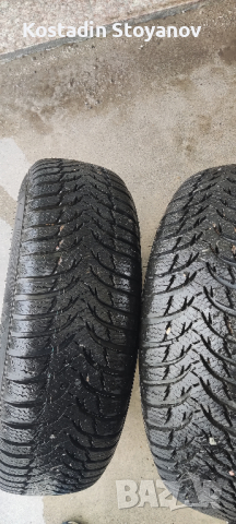 Продавам 2бр. зимни Kumho 175/65/14 с джанти, снимка 3 - Гуми и джанти - 44844491