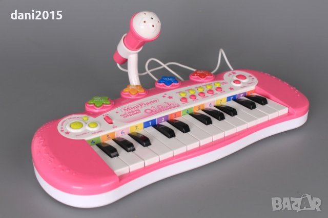 Цветна йоника с микрофон, снимка 3 - Музикални играчки - 43210204