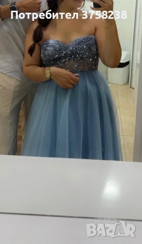 Синя официална рокля, снимка 2 - Рокли - 53529096