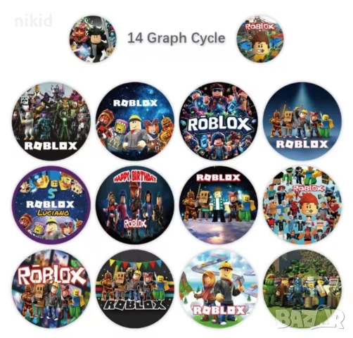 100 бр roblox Роблокс самозалепващи лепенки стикери за ръчна изработка за подарък, снимка 4 - Други - 53528941