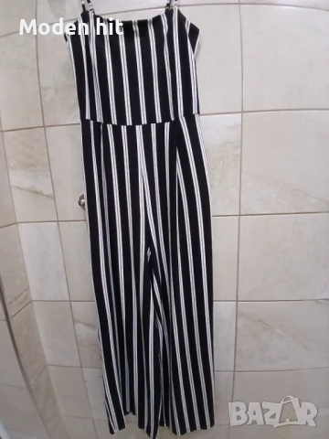 Pull&Bear дамски гащеризон с висока талия и широки крачоли, снимка 2 - Гащеризони - 50830337