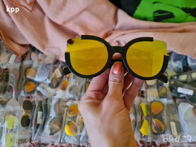 слънчеви очила котешки с златисто червени огледални стъкла н.327