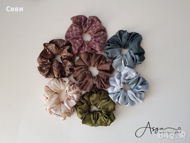 Скрънчита за коса , снимка 4 - Аксесоари за коса - 31216586