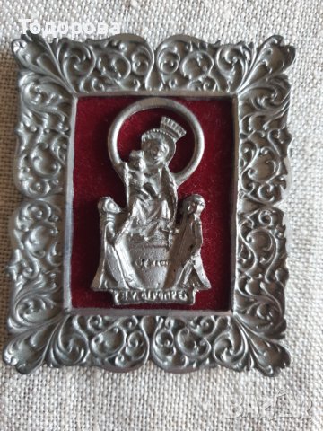 Стара метална иконка, снимка 1 - Антикварни и старинни предмети - 37500176