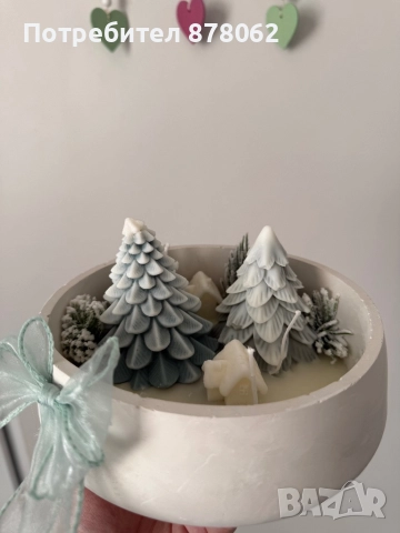 Коледна свещ , снимка 2 - Декорация за дома - 52542079