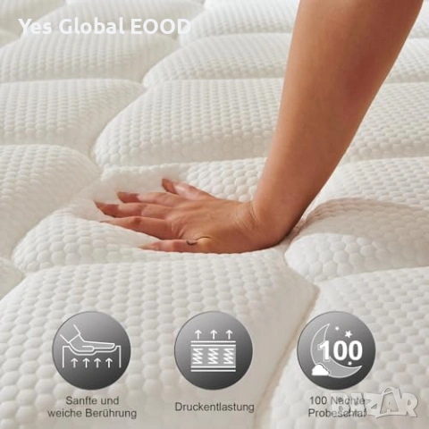 Twirest матрак 140×200 см покет пружини H3 – комфорт и опора, снимка 3 - Матраци - 53173721