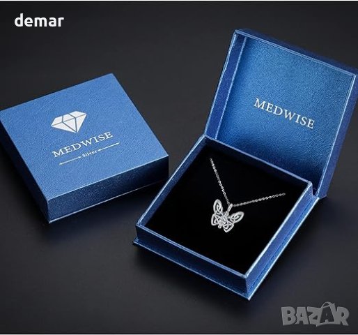 MEDWISE 45 см сребърно колие пеперуда с урна за пепел, снимка 7 - Колиета, медальони, синджири - 43183722