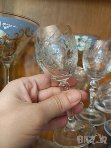 Кристални чашки за ракия , снимка 5 - Чаши - 51457412