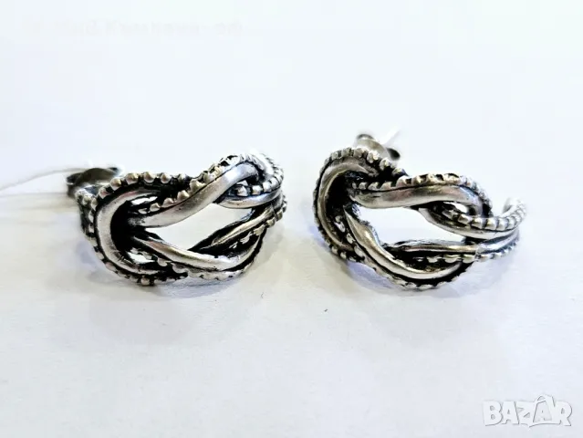 Сребърни обеци 6.58гр 05068-24/2, снимка 2 - Обеци - 49421134