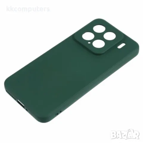 Силиконов кейс iPaky матиран, За Xiaomi 15, Тъмнозелен, снимка 3 - Калъфи, кейсове - 50365504