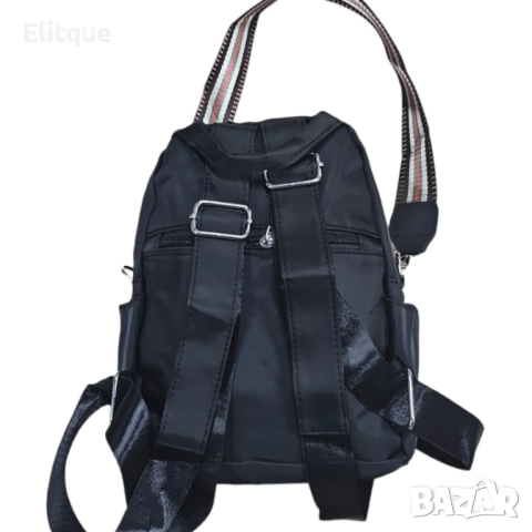 Малка дамска раница с три презрамки и акцент буква , снимка 3 - Раници - 52905746