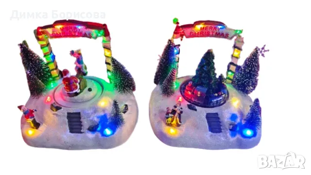 Магическа Коледна въртяща декорация със светлини, снимка 5 - Други - 47540580