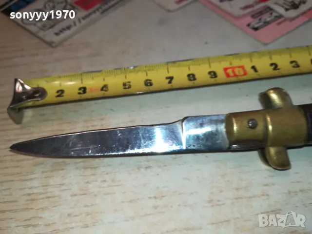 СТАРА НОЖКА С МЕД МЕСИНГОВ ОБКОВ-ВНОС ФРАНЦИЯ 1901251156, снимка 5 - Антикварни и старинни предмети - 48737661