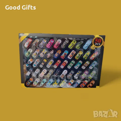 Голям комплект метални колички, 50броя метални коли сет