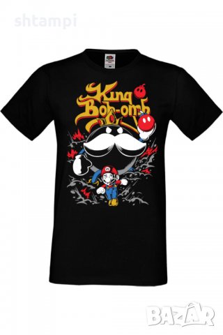 Мъжка тениска Nintendo King Bob Omb,Игра,Гейм,Геймър,Подарък,Изненада,Повод,Празник,Събитие,Развлече