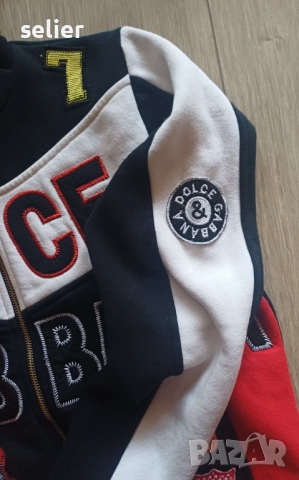 DOLCE & GABBANA-оригинално мъжко горнище Размер-M MADE IN 🇮🇹 ITALY  Много запазено,като ново.Слага, снимка 3 - Спортни дрехи, екипи - 52708422