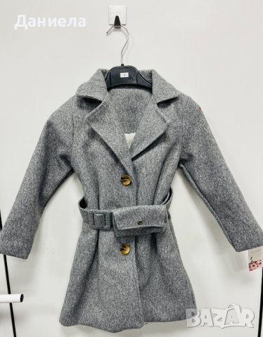 Дебело палто с колан и портомоне, снимка 2 - Детски якета и елеци - 42940289