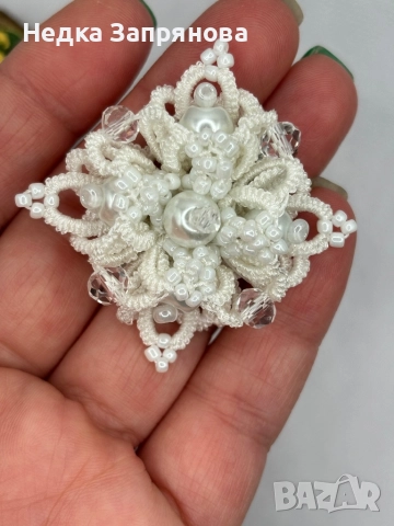 Брошка Ръчно изплетена Уникален акцент за всеки стил Различни цветове по поръчка , снимка 5 - Други - 52713472