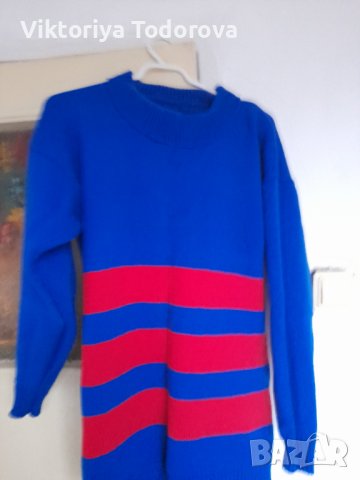 Пуловер-туника чист кашмир-ръчно плетиво +подарък шапка, снимка 5 - Туники - 38910296