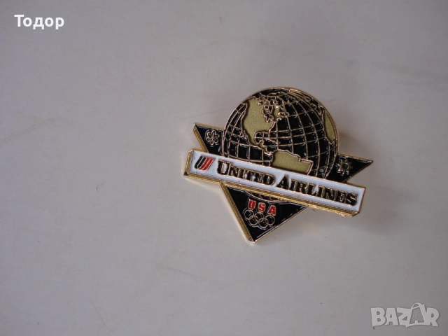 Голям знак значка бронз емайл Airlines 1984, снимка 3 - Колекции - 52669394