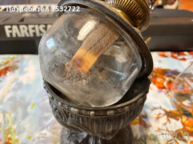 Антична газена лампа, снимка 8 - Антикварни и старинни предмети - 51240979