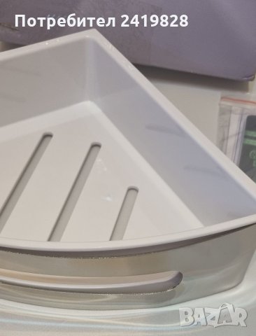 Италианска ъглова етажерка за баня от неръждаема стомана, снимка 3 - Етажерки - 35377857