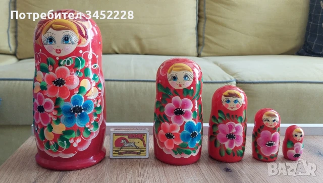 матрйошки комплект 5 броя за ценители , снимка 6 - Антикварни и старинни предмети - 51307860