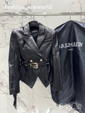 Кожено Яке BALMAIN-реплика, снимка 1 - Якета - 43541744