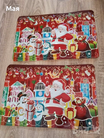Красиви подложки за сервиране за Коледа и Нова година, снимка 2 - Декорация за дома - 52914790