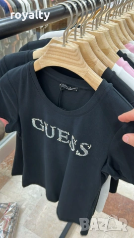 Guess Нова Черна Дамска Тениска Гес 
