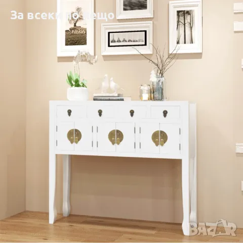 Бюфет китайски стил, масивно дърво, бял Код P243, снимка 7 - Бюфети - 49760123