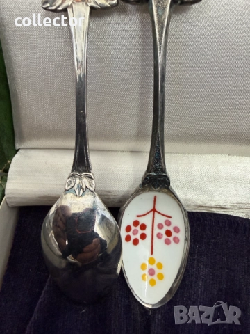 Метални посребрени лъжички с емайл. №7734, снимка 6 - Други ценни предмети - 52803046