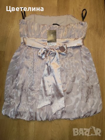 Дамска розова рокля със сатенена панделка DOROTHY PERKINS размер М цена 70 лв., снимка 3 - Рокли - 43613657