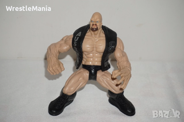 Рядка Колекционерска Фигура На Stone Cold Steeve Austin от 1998г Jakks Pacific, снимка 2 - Колекции - 51854946