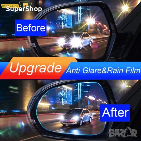 2в1 Защитно фолио за огледала огледало против дъжд и отблясъци кола, снимка 5 - Аксесоари и консумативи - 39288081