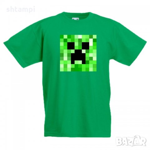 Детска тениска майнкрафт Minecraft Creeper Face 02, снимка 5 - Детски тениски и потници - 32696473