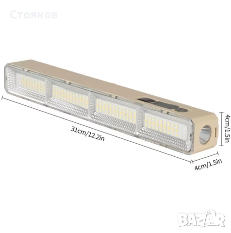 Акумулаторна работна LED лампа с магнитно закрепване, снимка 7 - Лед осветление - 53438987