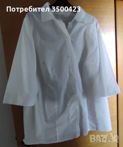 Бяла дамска риза, снимка 3 - Ризи - 48871844