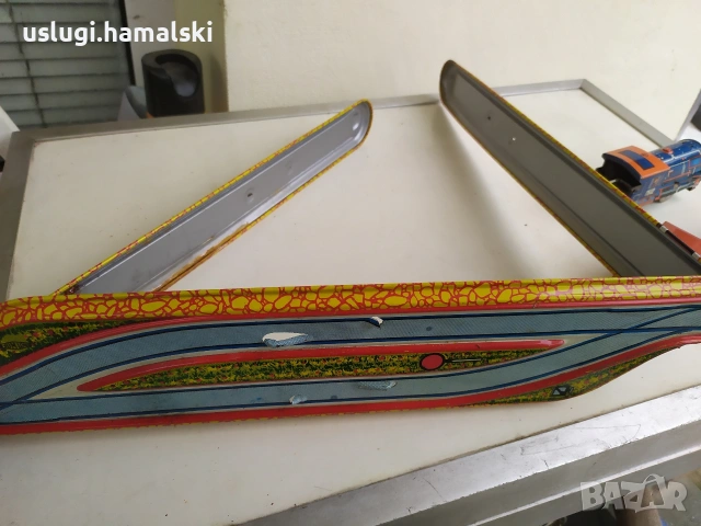 Стара ламаринена играчка/влак, снимка 3 - Антикварни и старинни предмети - 53453711