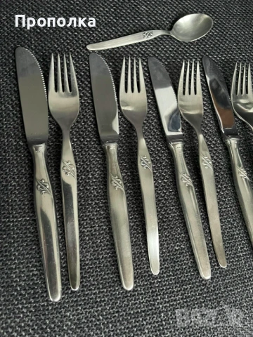 Комплект Дълбоко посребрени 100 прибори за хранене за четирима, снимка 7 - Прибори за хранене, готвене и сервиране - 53450623