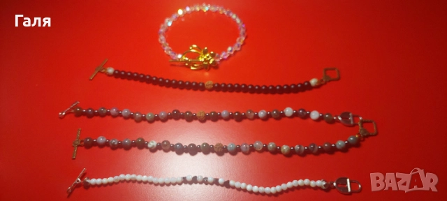 Гривни от перли и  естествени камъни//Комплект гривна и колие с пеперуда, снимка 9 - Колиета, медальони, синджири - 51428554